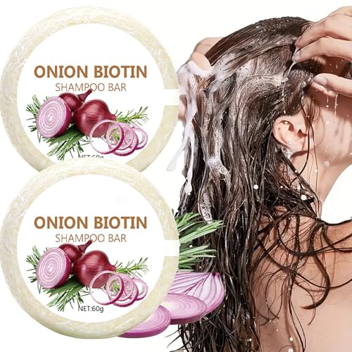 Onion Biotin Shampoo Bar for Hair Growth & Loss (2-Pack)