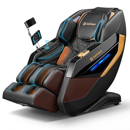 4D Zero Gravity Massage Chair 57.1" SL-Track Shiatsu Recliner