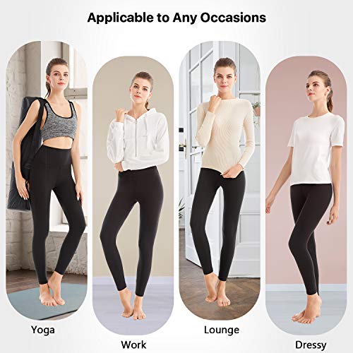 SINOPHANT High Waisted Leggings for Women - Full Length Capri Buttery Soft Yoga Pants for Workout Athletic(Black Printing,S-M)