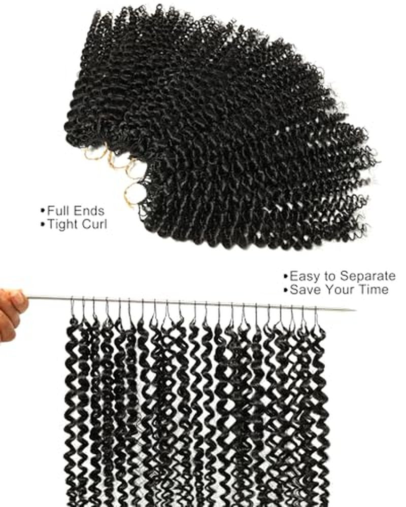 BEEOS 20 Inch Kinky Curly Crochet Hair Extensions - 40g