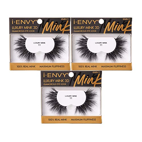 i•ENVY Luxury Mink Eyelashes 25mm 3D Multi-Curl 3 Pack