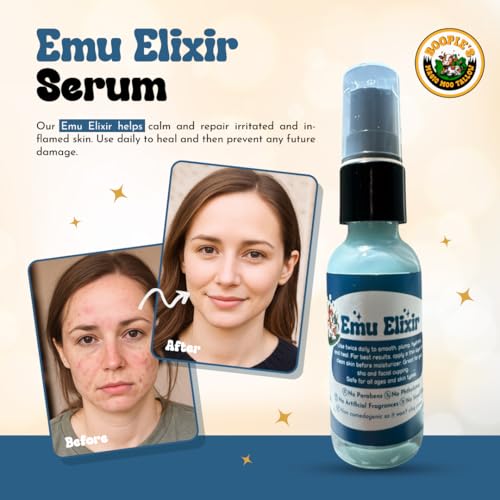 Emu Elixir Serum for hydration, morning and evening moisturizer, facial massage, fine lines and wrinkles, gua sha, cupping, acne, eczema and more. Organic and chemical free emu oil.