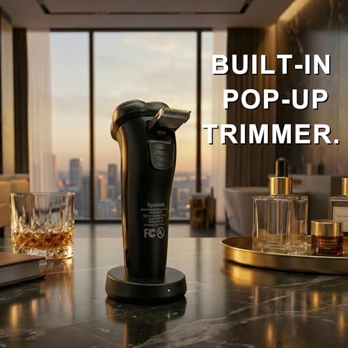 Kyroblade Electric Shaver for Men, 150-Min Runtime, 3D Rotary Razor