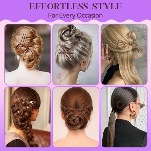 300 Pcs Hair Pins & Elastic Bands Hair Styling Kit with Storage Box