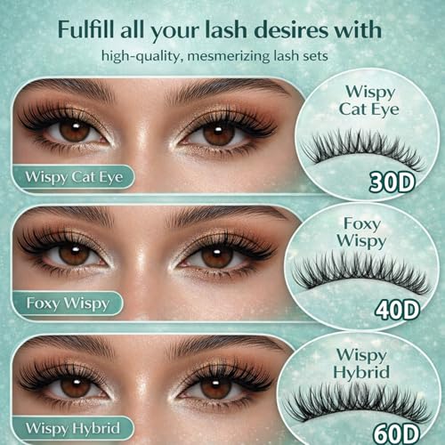 Lash Clusters Kit 640pcs 9-16mm Wispy Eyelash Extensions