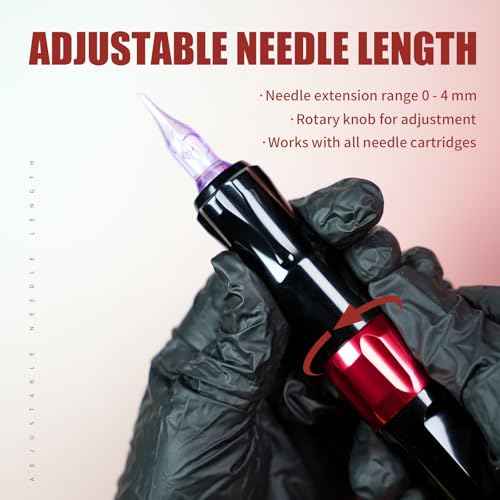 Tattoo Machine Cordless Pen Gun Extra 800mAh Battery Mcore Motor Rotary With 10Pcs Tattoo Cartridge Needles Black Ink Holder Cups For Artists & Beginners