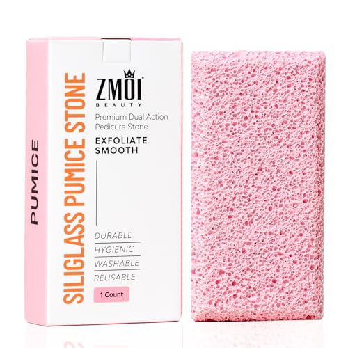 ZMOI 2-in-1 Siliglass Pumice Stone Callus Remover for Feet & Body