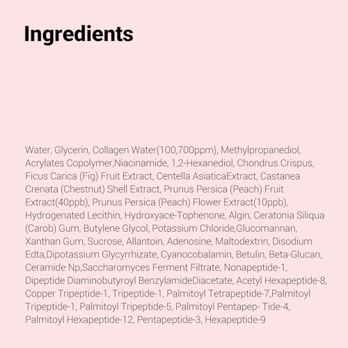 Peach Fit Collagen Gel Mask, A hydrogel mask with 300Da collagen and 12 peptides to smooth pores and improve skin texture. (39g x 5ea)