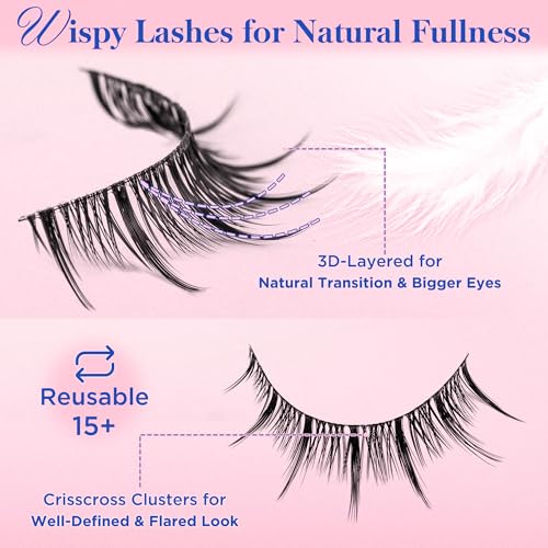 Bepholan Manga Anime False Eyelashes 7 Pairs - 3D Volume Wispy
