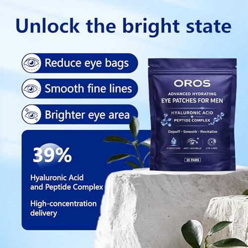 OROS Hydrating Under Eye Patches for Men | Hyaluronic Acid