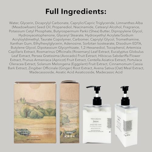 Junos Purify Body Cream | Yuzu, Perilla Leaf, Eucalyptus | 9.46 Fl Oz | Product of Korea