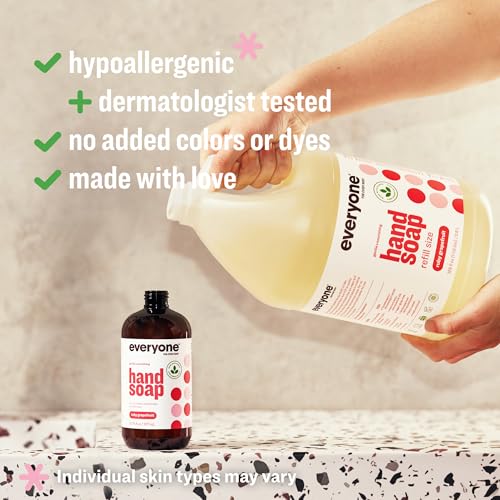 Everyone Liquid Hand Soap Refill, 1 Gallon, Ruby Grapefruit, made with Essential Oils for kitchen and bathroom