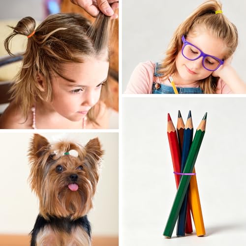 KANPRINCESS 1000pcs Mini Hair Rubber Bands for Kids & Girls