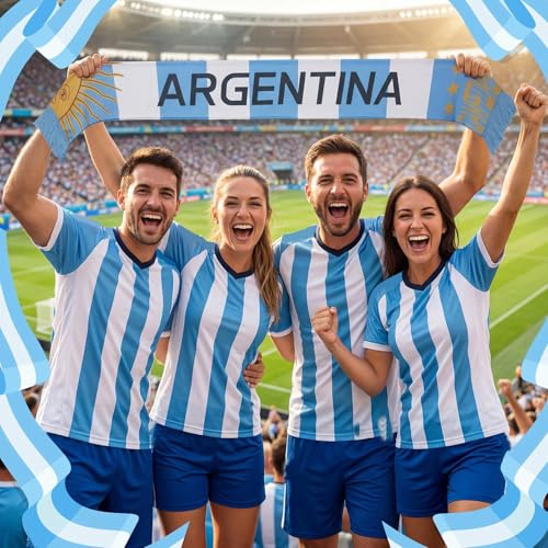 Eurzom Double-Sided Soccer Scarf for Spain Fans Polyester