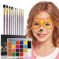 SOVONCARE Oil-Based Face Paint Kit - 20 Colors with 12 Brushes