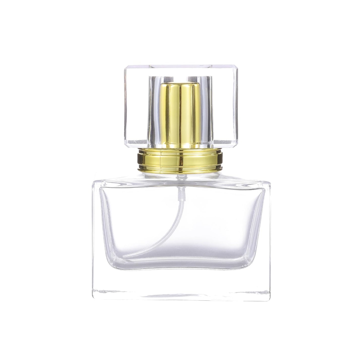 YWG Stone 30ml 1.02oz Refillable Perfume Atomizer Large Perfume Bottle for Essential Oils Perfumes Empty Clear Glass Mist Spray Bottle for Traveling Outgoing 6 Pack