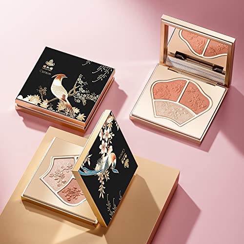 CATKIN Powder Blush Pink Nude Eyeshadow Palette Cheek Highlighter Makeup Palette (C01 Pink)