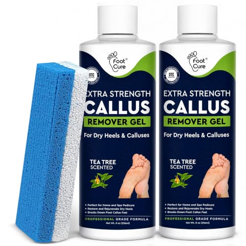 Extra Strength Callus Remover Gel with Pumice Stone - 8 oz 2 Pack