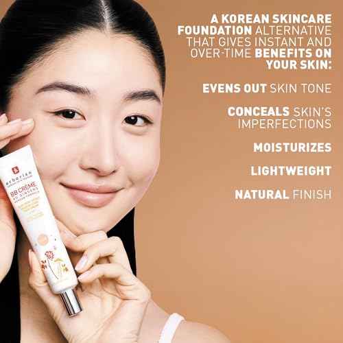Erborian BB Cream Matte Beauty Balm SPF 20, Tone-Evening Korean Skincare Makeup Hybrid, Moisturizes & Conceals, Buildable Coverage, Natural Finish