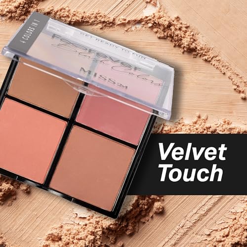 MISS2M 4-in-1 Waterproof Blush Palette - 24hr Matte