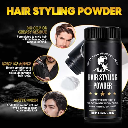 NIFEISHI Hair Styling Powder for Men, 2-Pack (1.05oz) - Volumizing Texture