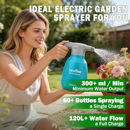 Blue Electric Spray Bottle 1/2 Gallon Plant Mister with Adjustable Nozzle