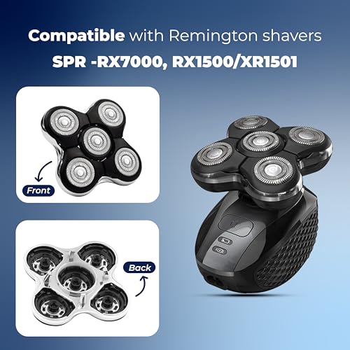 2 Pack Pro Head Shaver Replacement Blades Compatible with Remington Balder Pro Head Shaver Model XR7000, Precision Electric Shaving for Bald Men