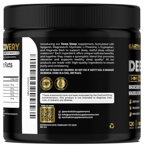 Earth Elixir Melatonin-Free Sleep Aid | Magnesium & L-Theanine