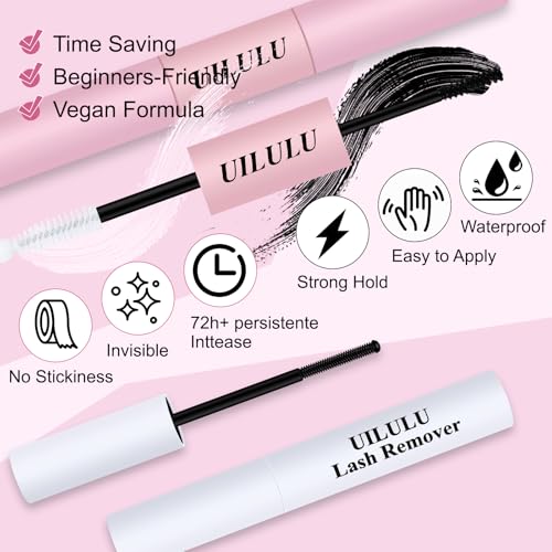 Uilulu Bond & Seal White Set - Waterproof Lash Adhesive & Remover 15ml