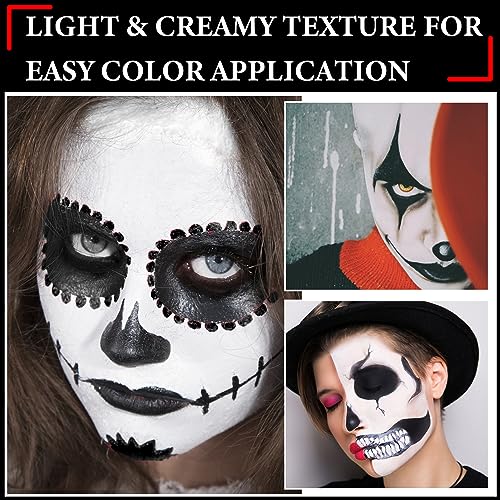 Black & White Face Paint Kit for Halloween SFX Makeup