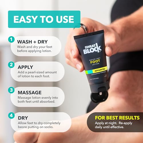 Foot Antiperspirant Lotion - Quick-Dry Odor Eliminator, 1.69 fl oz