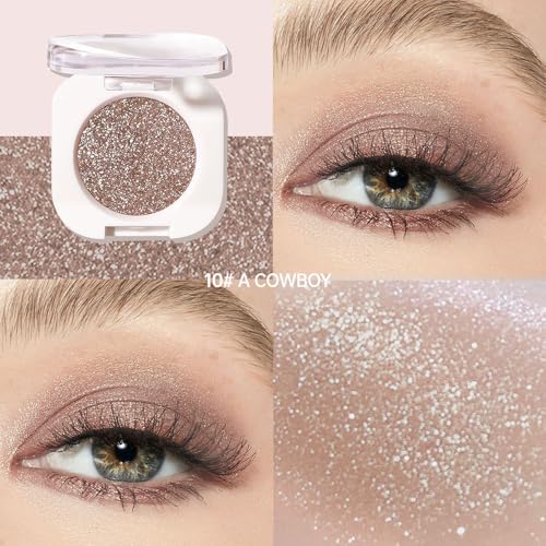 Light Bronze Glitter Single Eyeshadow - Metallic Pigmented