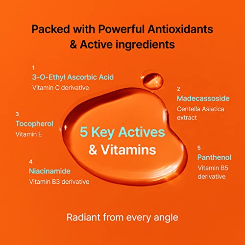 DearKlairs Freshly Juiced Vitamin Charging Serum | Korean Skincare, 3-O-Ethyl Ascorbic Acid 10%, Niacinamide, Non-oily Texture for Sensitive Skin 1.01 Fl Oz