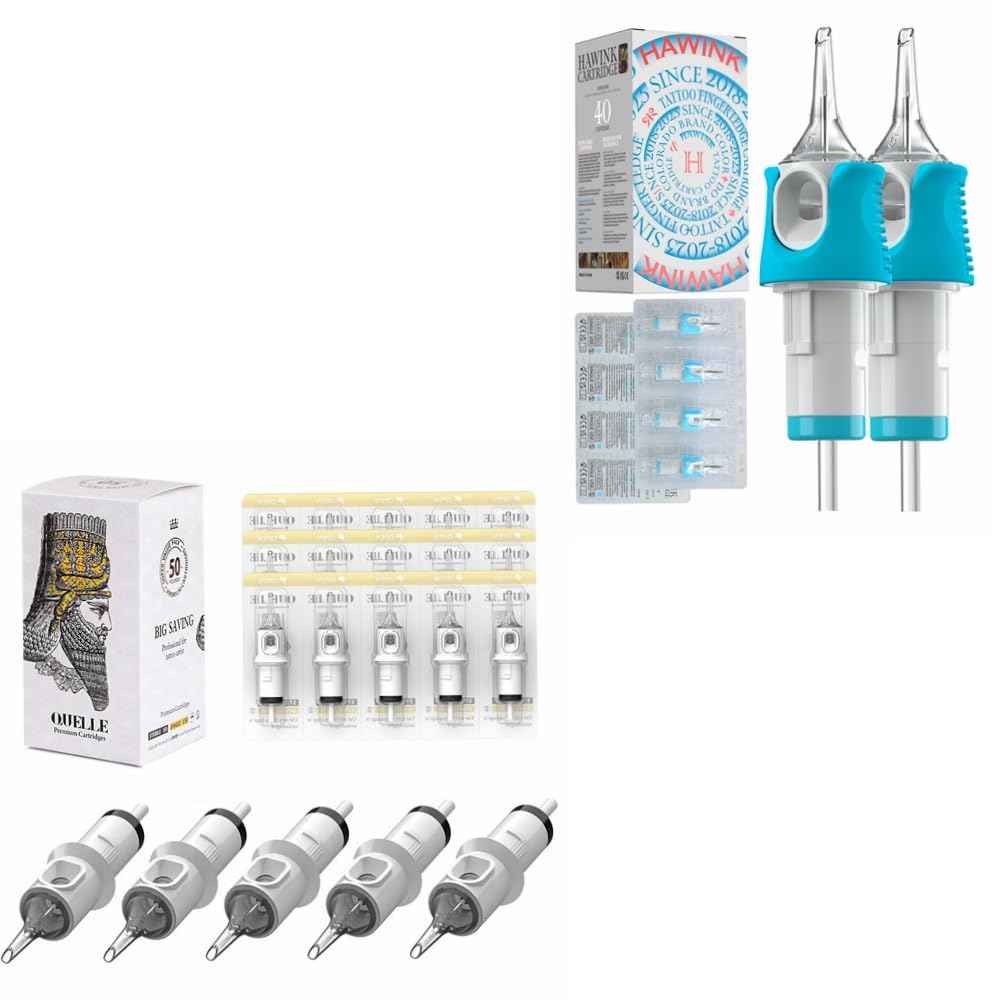 Needles Cartridge 3RL 50PCS +Blue Needles Cartridge 5RL 40PCS