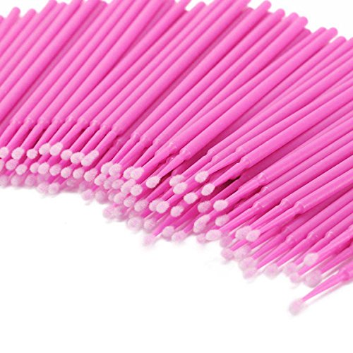Tbestmax 800PCS Disposable Micro Brushes Applicator Set - 8 Color Variations for Eyelash Extensions & Makeup