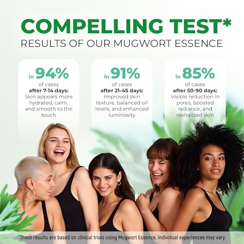 Mugwort Essence,Hydrating Face Toner with Artemisia, Hyaluronic Acid, Centella Asiatica & Rosemary Extract - Deep Moisturizing Skin Care & Barrier Protection Face Mist - 150 ml