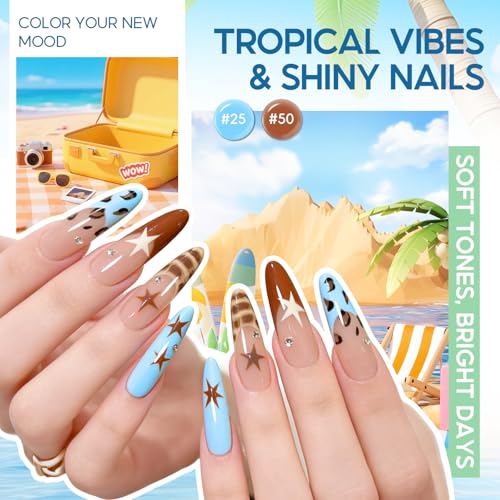 PEACECOLOR 53Pcs Gel Nail Polish Kit with UV Light & Drill - 35 Colors