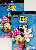 Minnie Mouse Bowtique Temporary Tattoos - 140+ Designs, 2-Pack