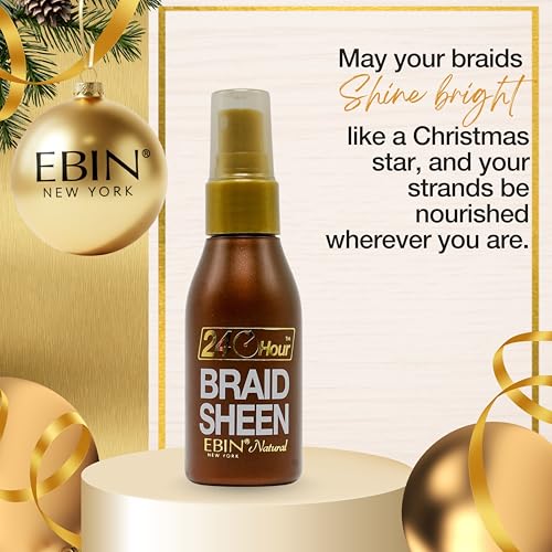 EBIN NEW YORK 24 Hour Braid Sheen Spray – Argan Oil Scalp Moisturizer, 2 fl oz