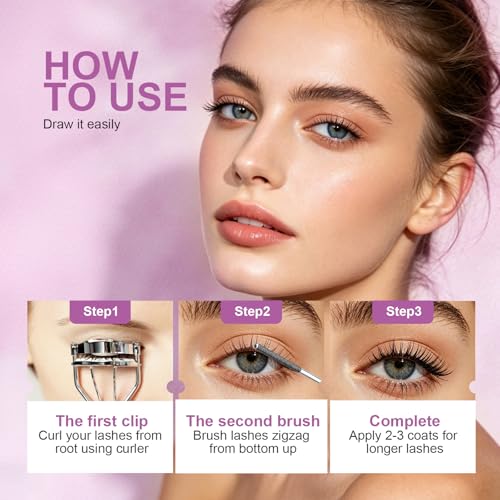Waterproof Curling Mascara with Metal Wand - Volume & Length