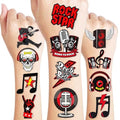 96PCS Rock N Roll Temporary Tattoos - Glow in Dark Party Favors