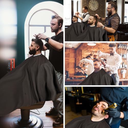 Professional Hair Cutting Cape 2 Pack with Adjustable Snap Closure - Salon Barber Cape