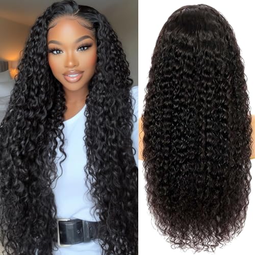 13x6 Deep Wave Lace Front Wig - 30" Human Hair, 200 Density