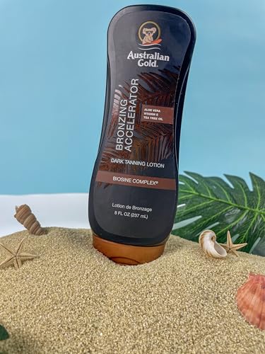 Australian Gold Dark Tanning Accelerator Lotion with Bronzer, 8oz