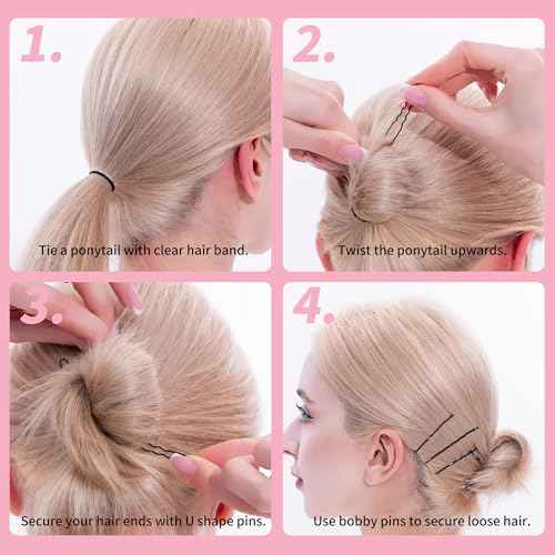 400PCS Brown and Black Bobby Pins Kit with Hair Bands, 1.38inch 2inch 2.36inch Bobby Pins and 2.36inch U Shape Hair Pins for Women