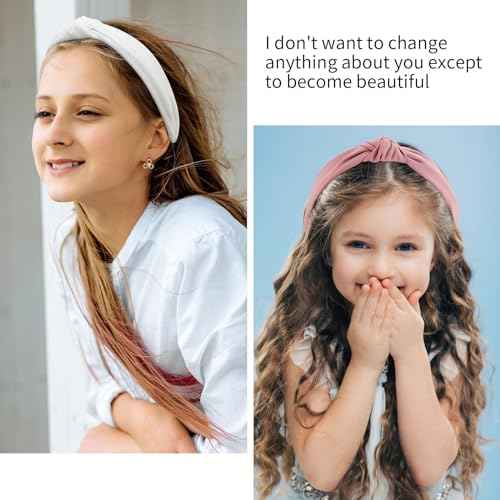 VELSCRUN 12 Pack Headbands for Women Gilrs White Fashion Pink Knotted Head Bands Solid Red Headband Non Slip Hair Band for Women's Thin Thick Short Hair Face Wash Hair Accessories Gifts for Women