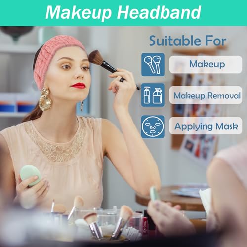 Microfiber Spa Headband 3-Pack - Soft Terry Cloth for Face Washing & Makeup