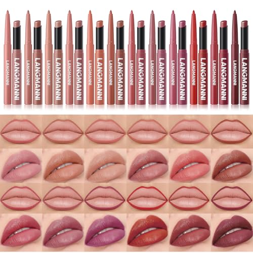 12Pcs Lip Liner & Lipstick Set - 6 Colors, Long-Lasting