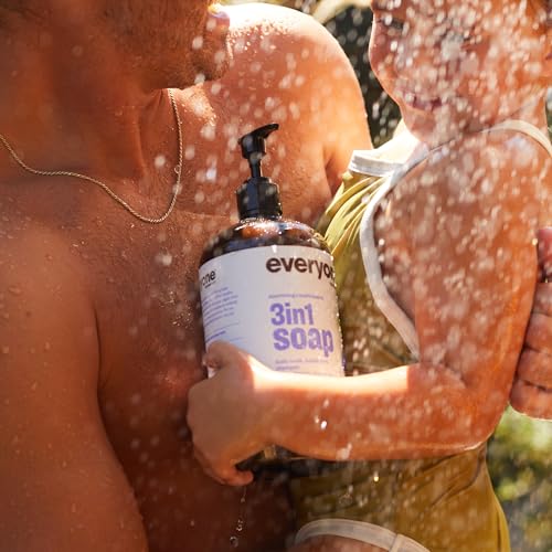 Everyone 3-in-1 Soap, Body Wash, Bubble Bath, Shampoo, 32 Ounce (Pack of 2), Lavender and Aloe & 3-in-1 Soap, Body Wash, Bubble Bath, Shampoo, 32 Ounce (Pack of 2), Citrus and Mint