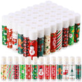 Maxcheck 48 Pcs Christmas Lip Balm Bulk Mini Candy Cane Lip Balm Moisturizing Gift Christmas Stocking Stuffers for Xmas Party Gifts Coworker Staff Employee Appreciation Gifts(Classic)
